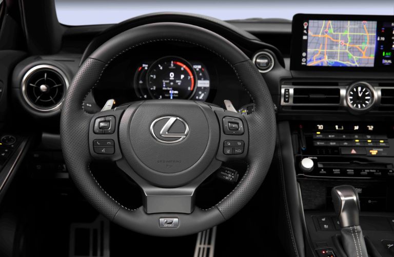 2022 Lexus IS steering wheel view
