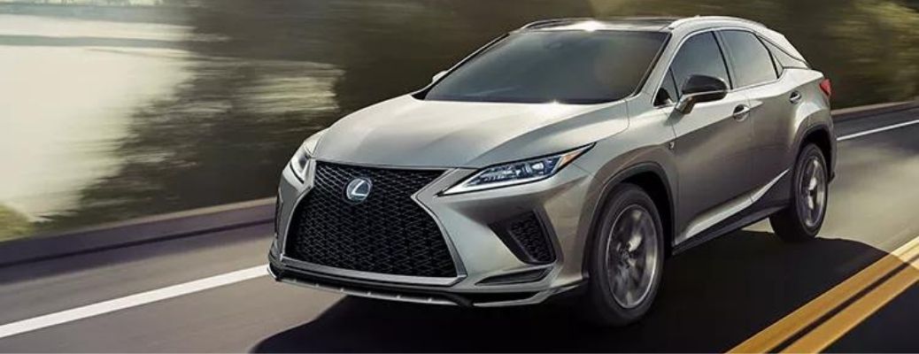 2022 Lexus RX 450 H Gray driving on the road