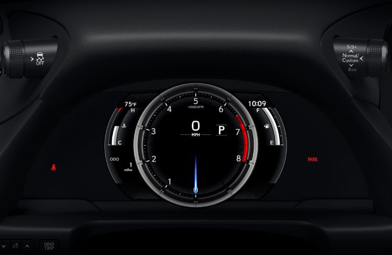 Instrument cluster view of the 2022 Lexus ES Sedan