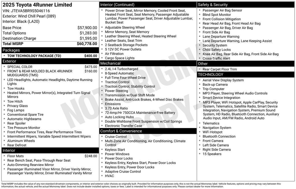 2025 Toyota 4Runner Limited