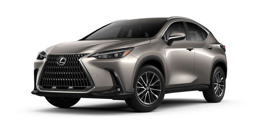 Exterior of the Lexus NX shown in Atomic Silver.