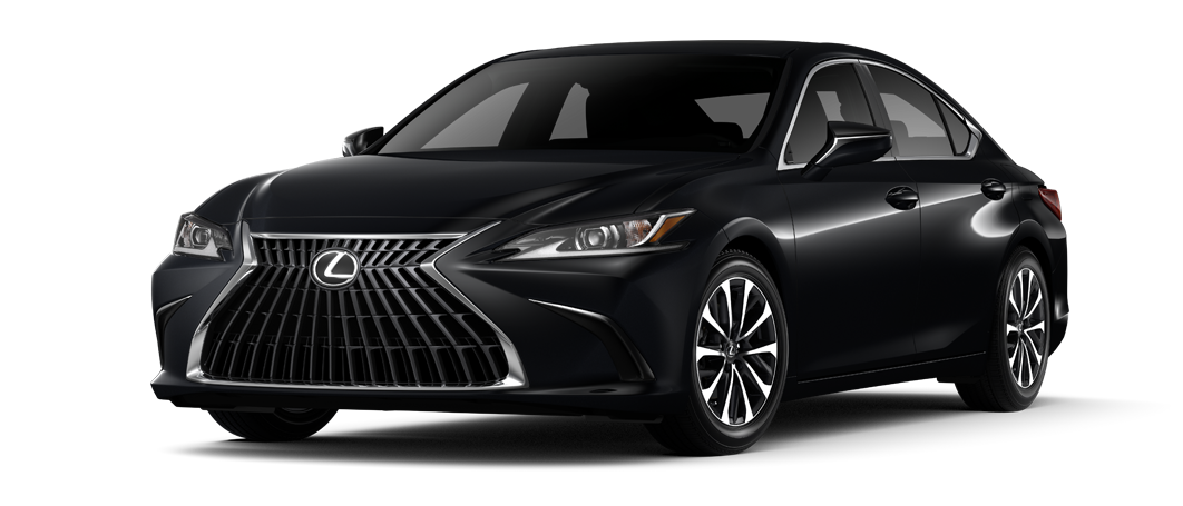 Exterior of the Lexus ES 300h shown in Obsidian.