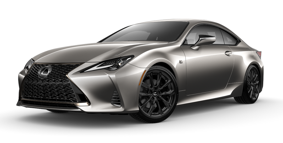 Exterior of the Lexus RC F SPORT shown in Atomic Silver.
