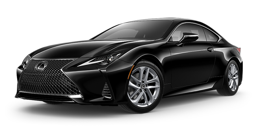 Exterior of the Lexus RC shown in Obsidian.