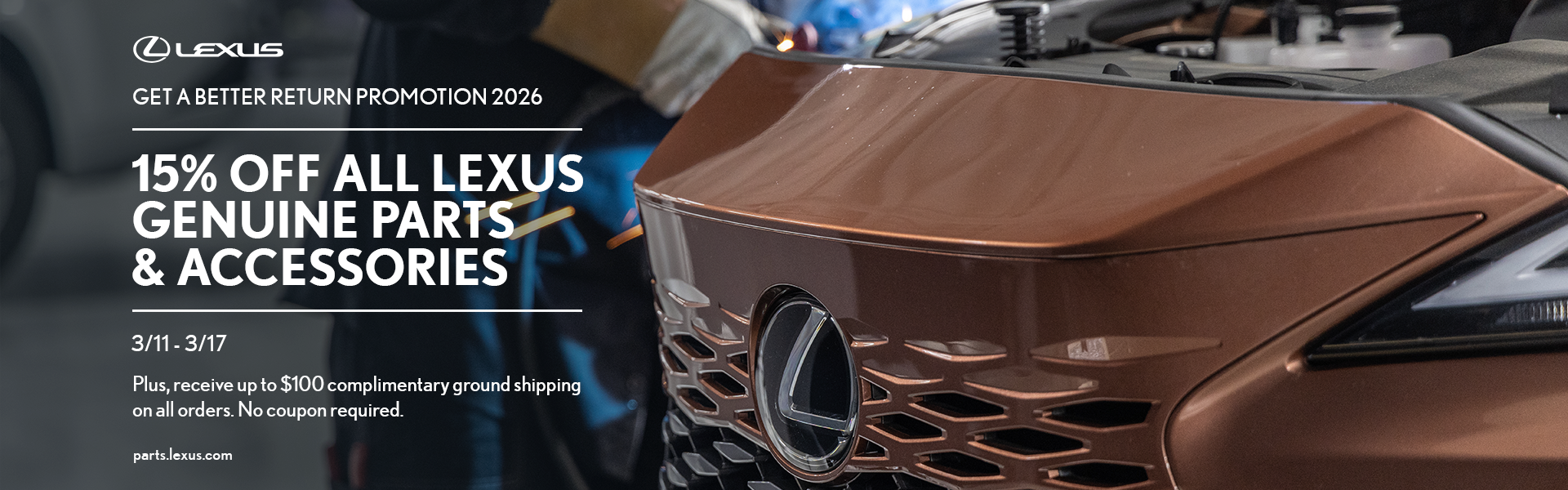 15% Off All Lexus Genuine Parts & Accessories